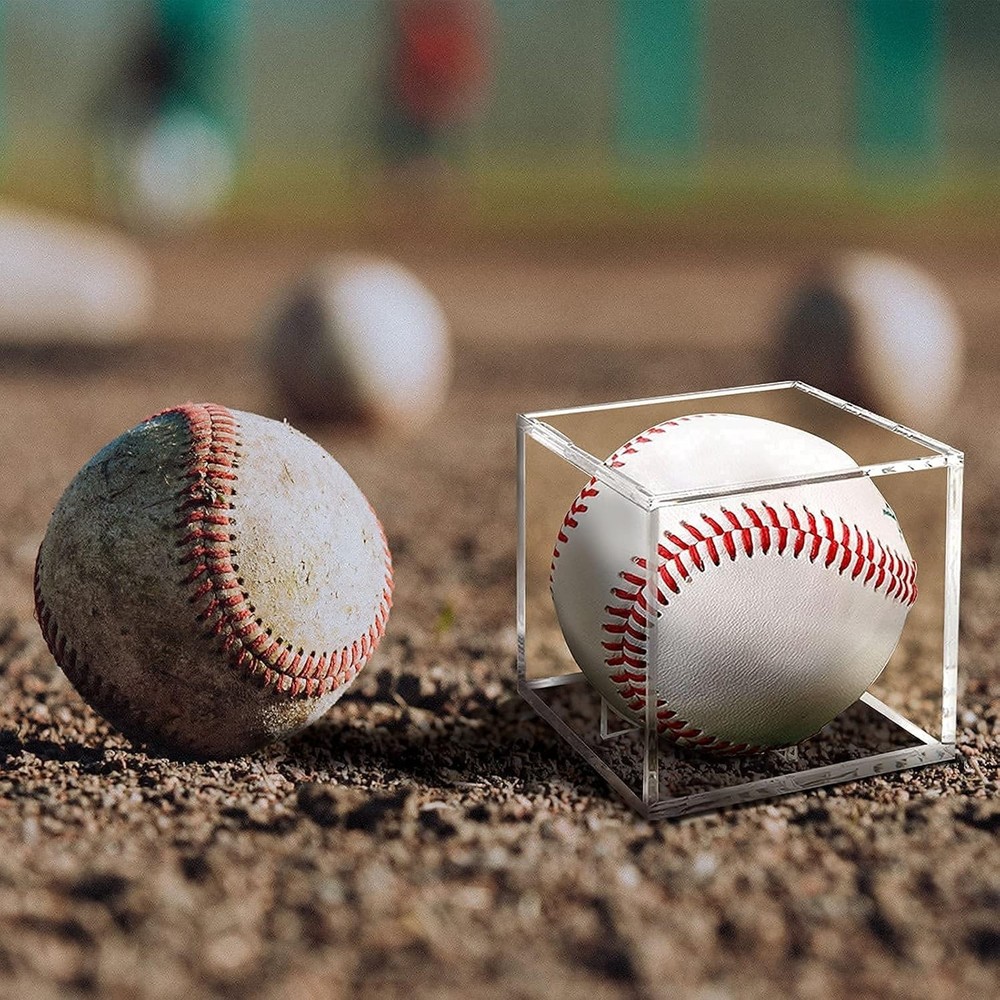Quality 8 Pack Baseball Display Case - Stackable UV Protection for Collectibles