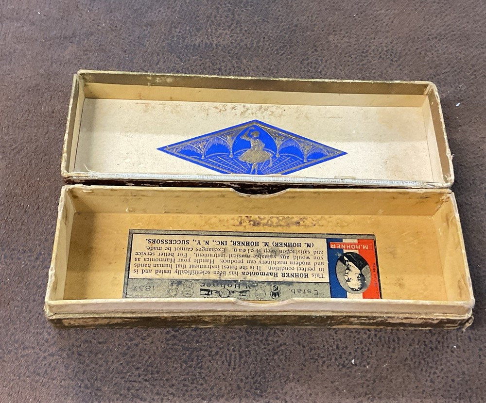 Vintage - M Hohner Chromonica Harmonica - Germany - W/ Original Box