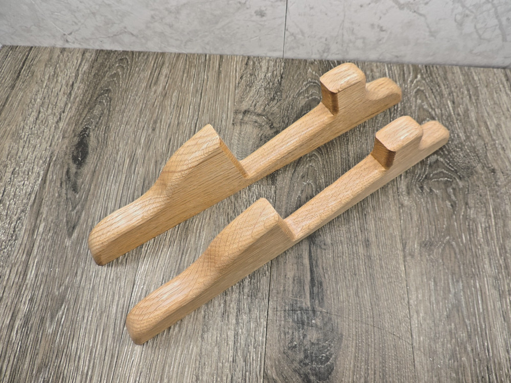 Oak Base Stand Pair for Up to 3.25" Deep Display Cases