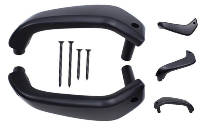 2 Pieces Black Interior Driver and Passenger Side Door Pull Handle Manual