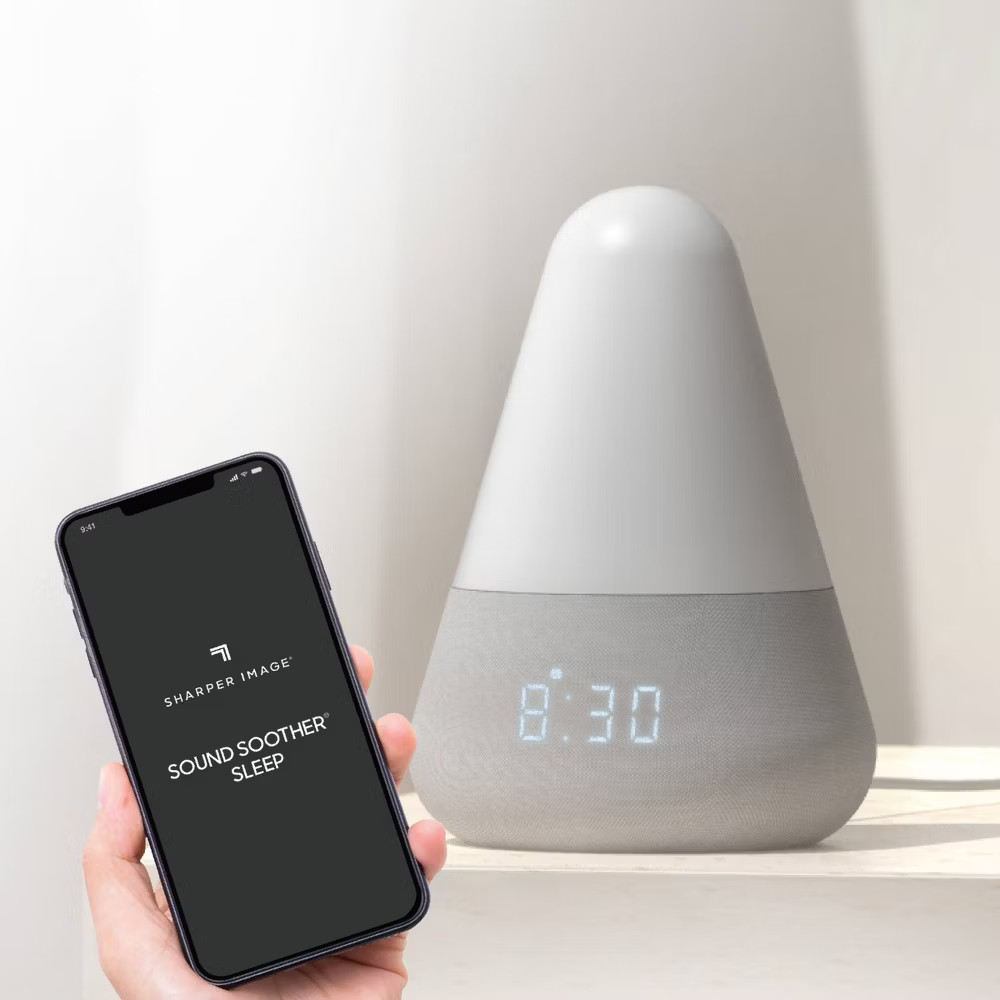 Sharper Image Sleep Soother Bedtime Therapy Light Electric Sound Machine