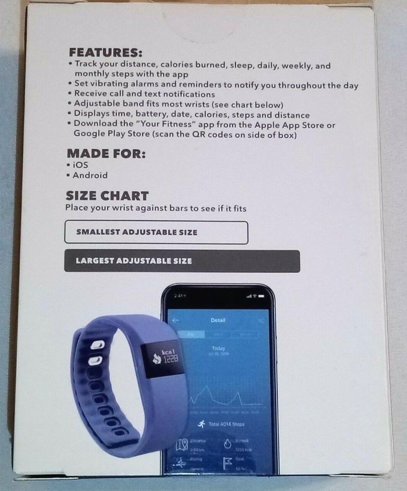 GEMS Activity Tracker, iOS Android Bluetooth Distance Calorie SleepTracker Teal