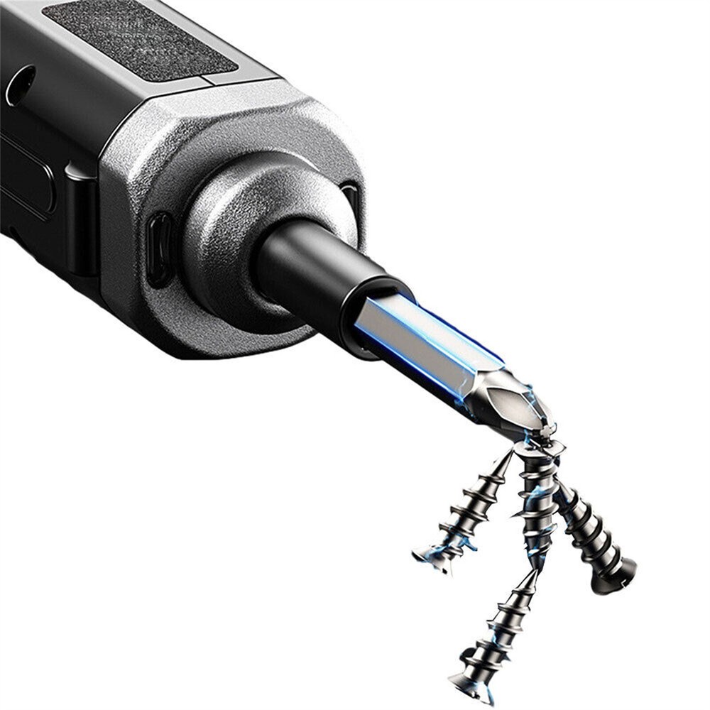 Portable Rechargeable Cordless Mini Electric Screwdriver Drill Bits +2 head Kit*