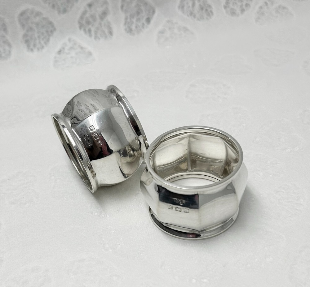 Sterling silver napkin rings 2