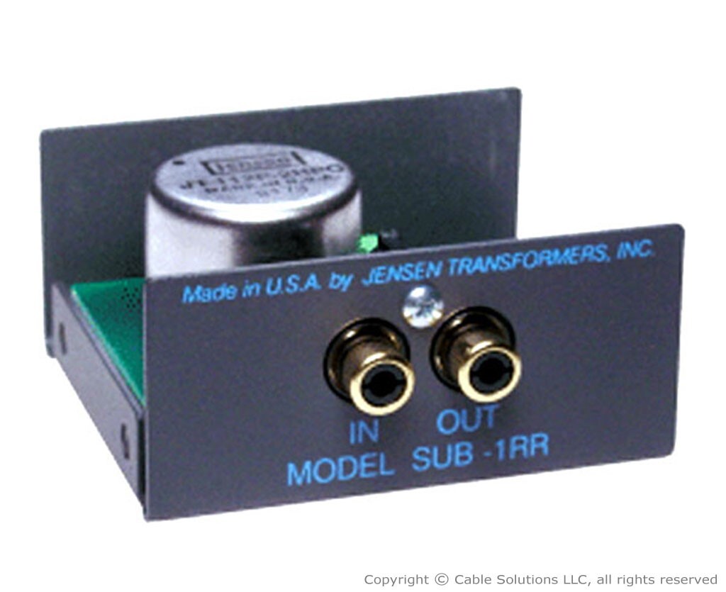 Jensen Transformers SUB-1RR Subwoofer Audio Hum/Noise Eliminator/Ground Isolator