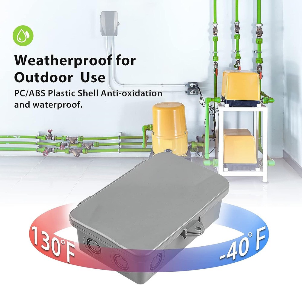 BN-LINK Pool Pump Timer, Outdoor Digital Timer Box Heavy Duty 7-Day Programmable