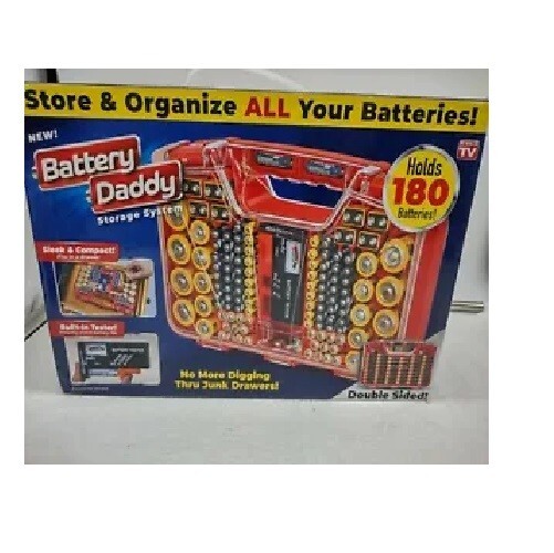 180 Battery Daddy Storage System Caddy Organizer with Case and Tester