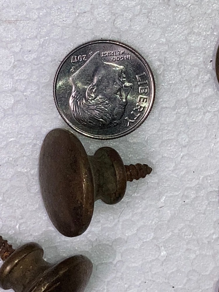 8 Antique Solid Brass Shell Drawer Door Pull Knob Handle Cupboard Screw 2 cm