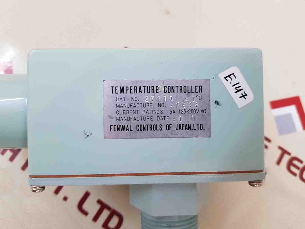 Fenwal controls 23110 40'c temperature controller 5a 125-250vac