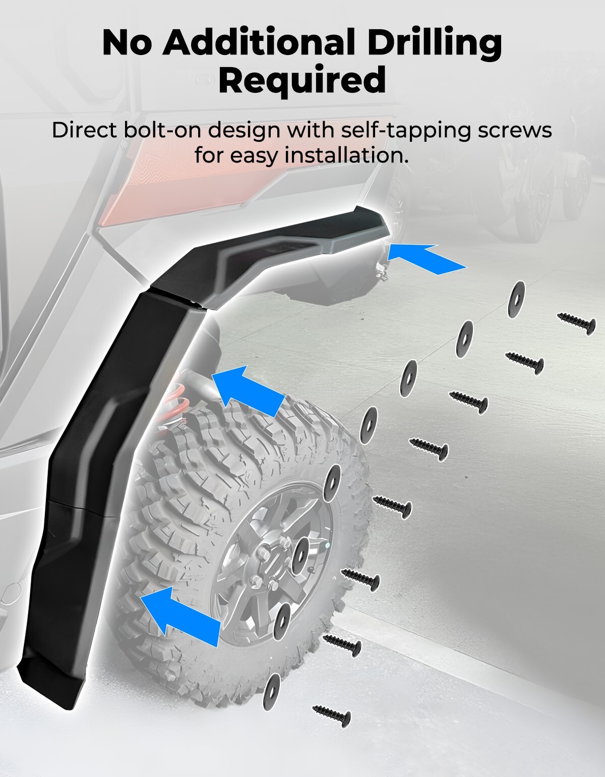 KEMIMOTO Front & Rear Fender Flares #2890638 For Polaris Xpedition XP/5 ADV/5