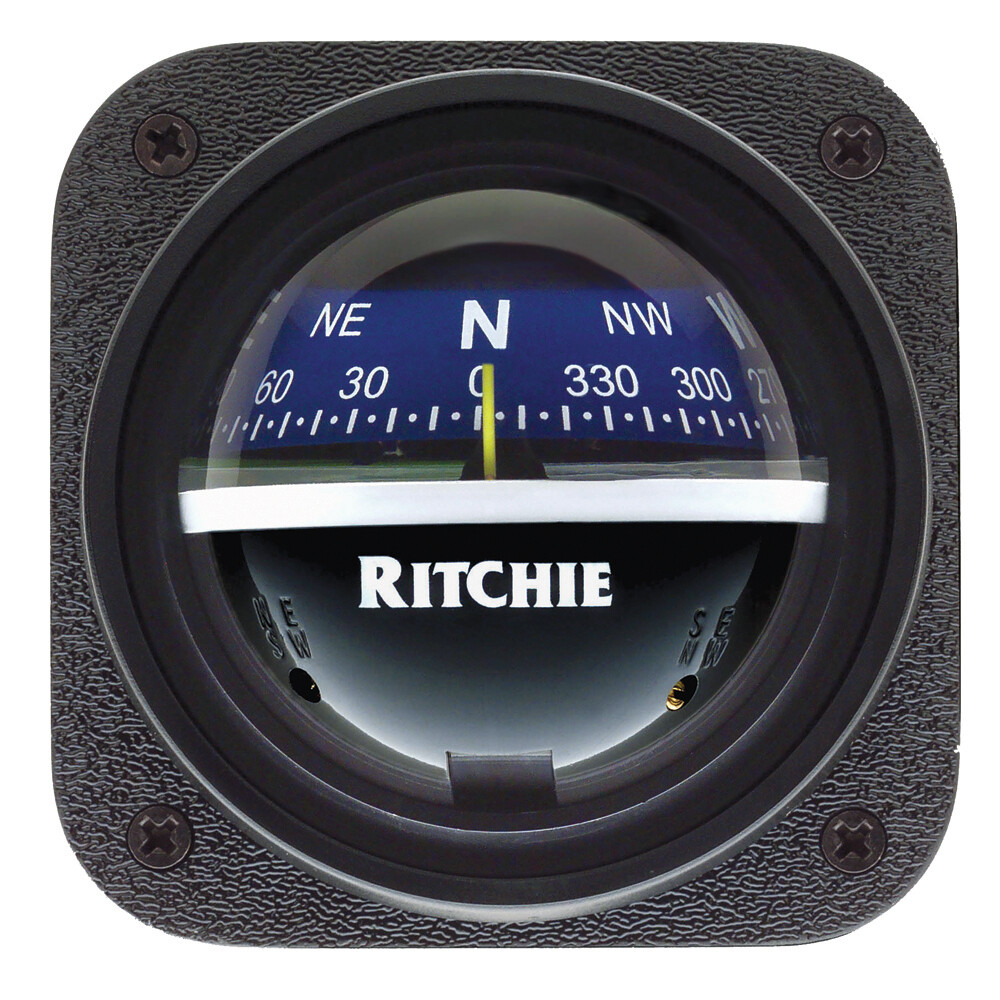 Ritchie V-537B Explorer Compass Bulkhead Mount Blue Dial Boat Sailboat