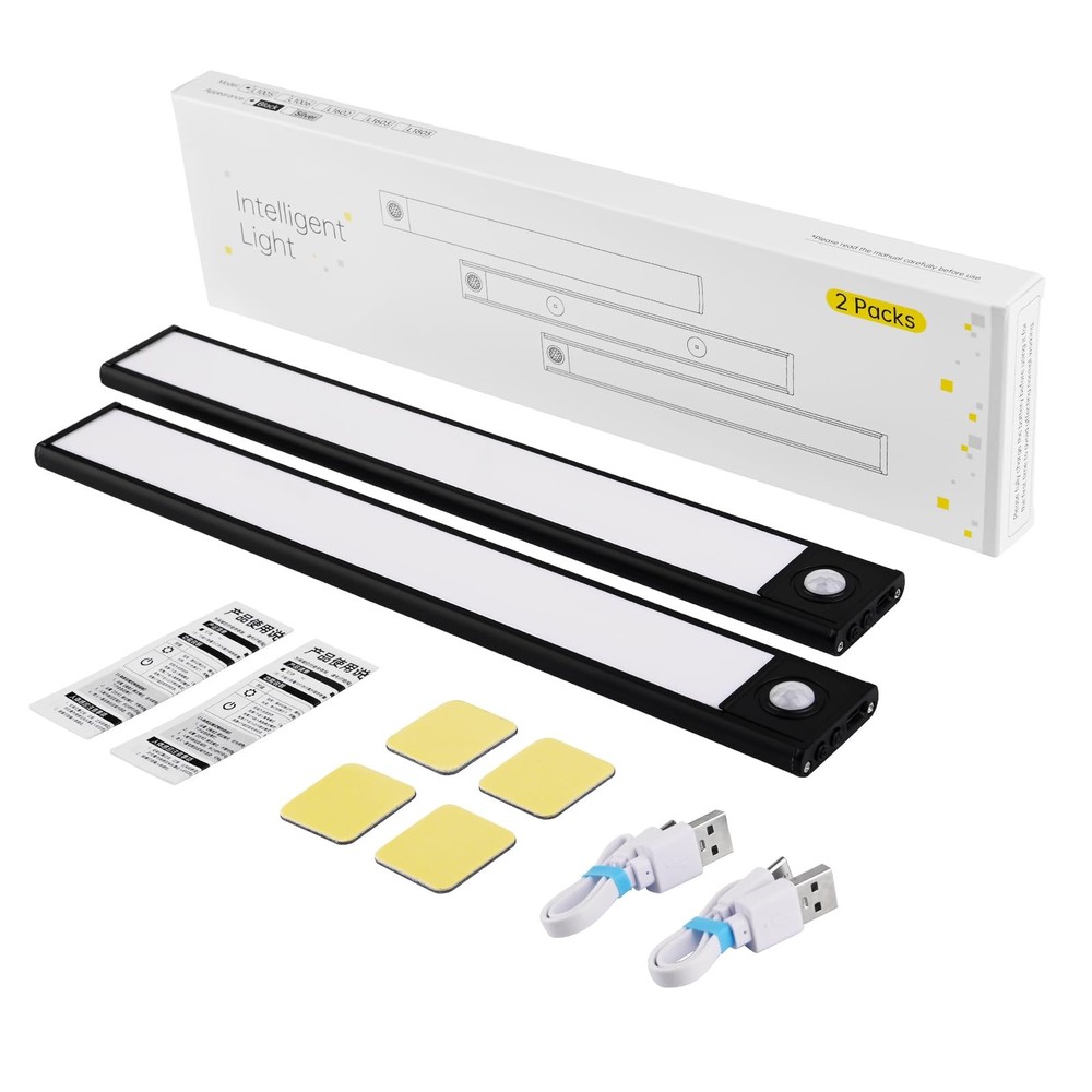 Under Cabinet Lighting, Motion Sensor 54 LED Under Cabinet Lights, 2Pack Rech...