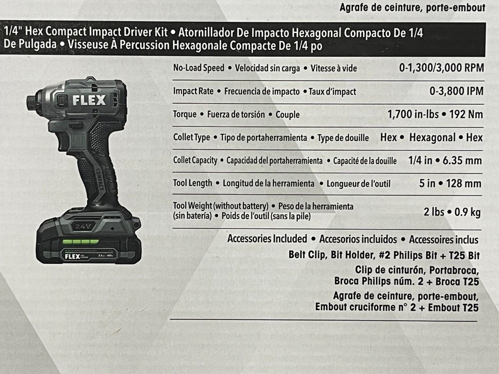 NEW! Flex 24V Compact Drill Driver & Compact Impact Driver Combo Kit - FXM205-2A
