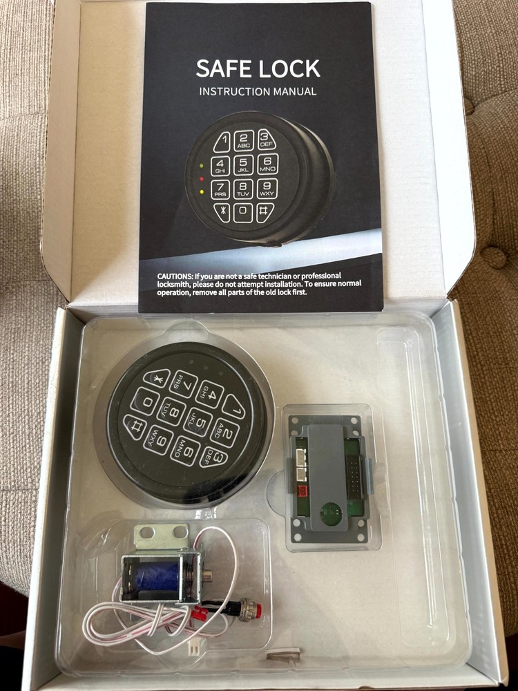 Replacement Mesa MSL500 Electronic Safe Lock 2 Override Keys Solenoid Lock