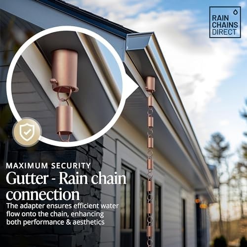 Rain Chain Gutter Adapter/installer In Pure Copper