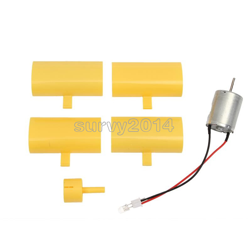 DC Micro Motor Small LED lights Vertical Axis Wind Turbine Generator Blades