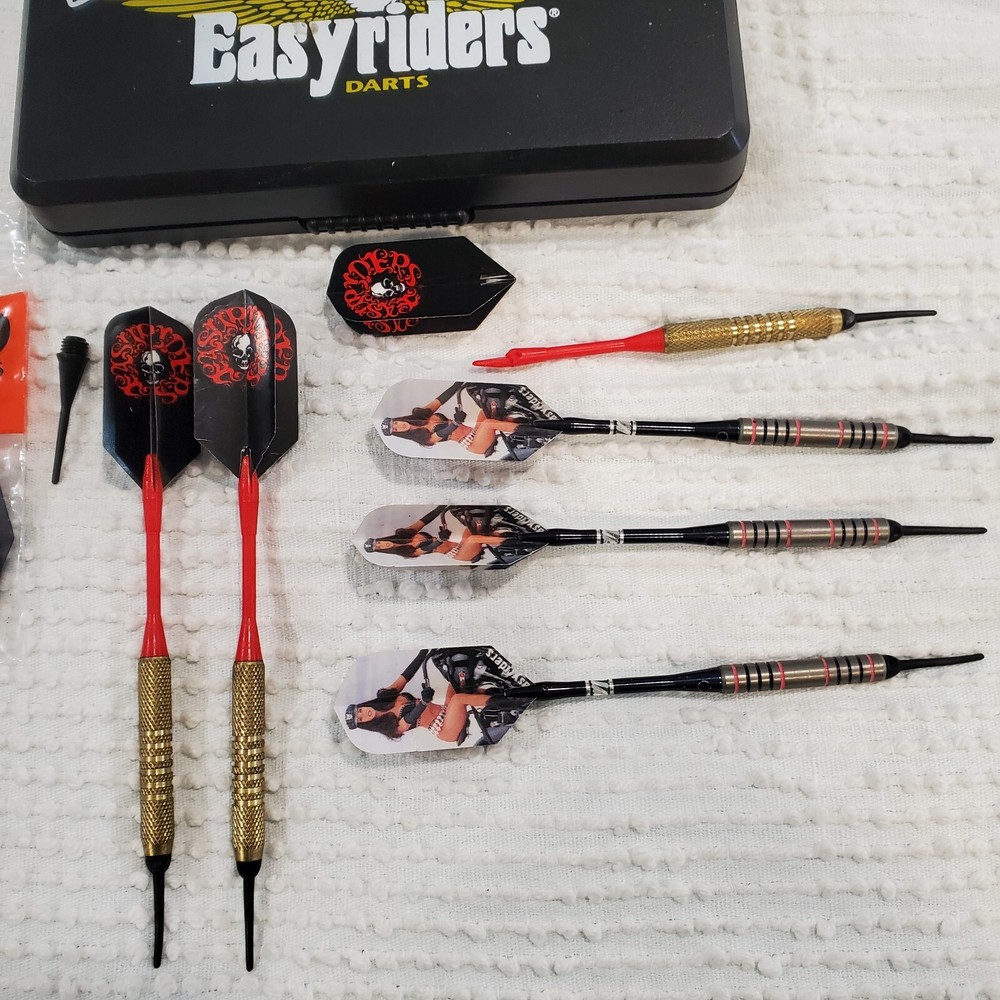 Easyriders Darts Set With Case 5 Darts And Extra Tips