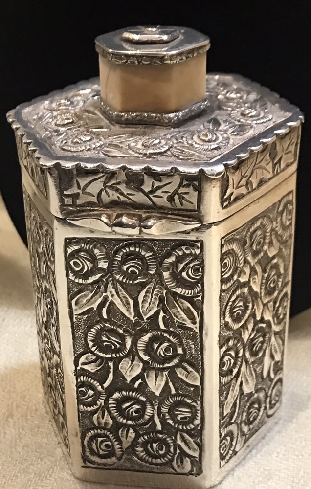 Antique 800 Silver Repousse Box