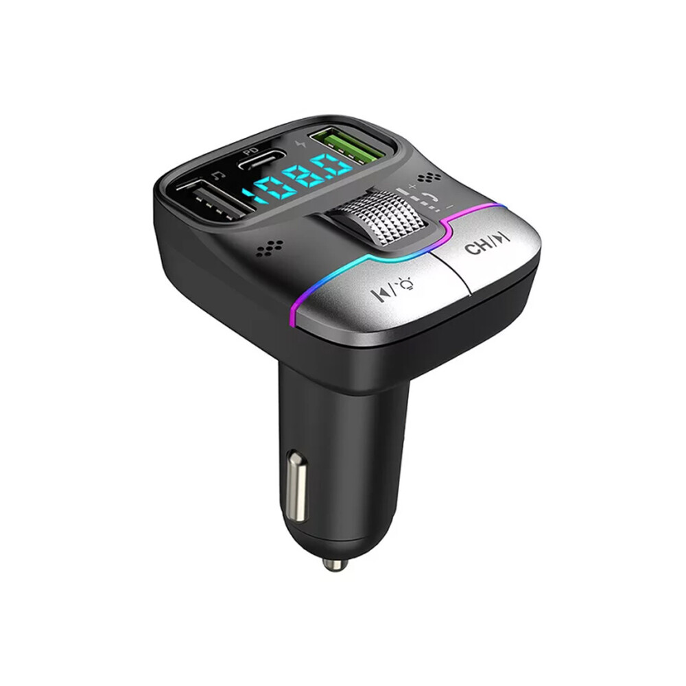 Car Bluetooth 5.3 FM Transmitter Wireless USB PD Adapter MP3 Player Fast Charger