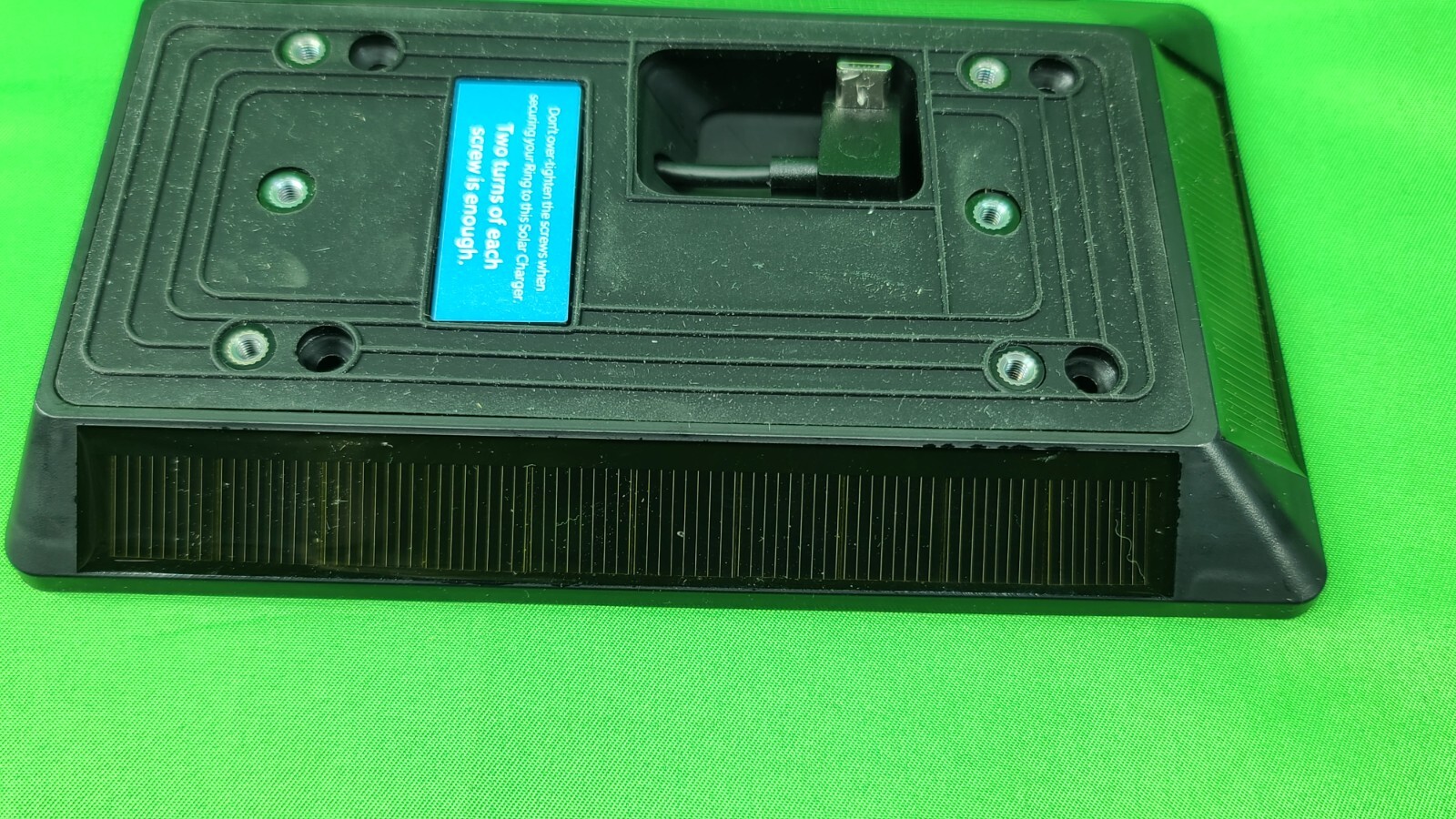 Ring 5AT3S7 Black Solar Charger Ring Battery Video Doorbell Micro USB