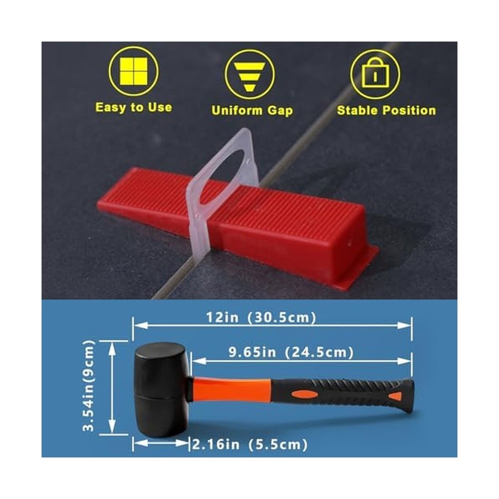 Tile Leveling System 1/8" Spacers Tile Leveler Clips DIY Tile Leveler Spacers...