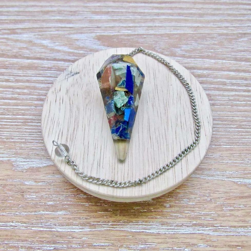 7 Chakra Resin Pendulum