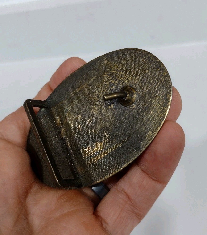 Civil War CS Confederate Belt Buckle Reproduction Solid Brass, Great patina