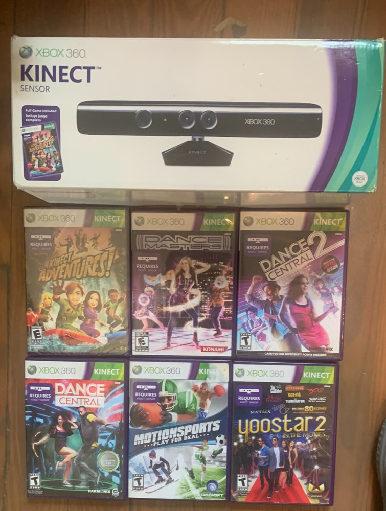 Microsoft LPF-00004 Motion Sensing Gaming Controller - Xbox 360 BUNDLE (6 GAMES)