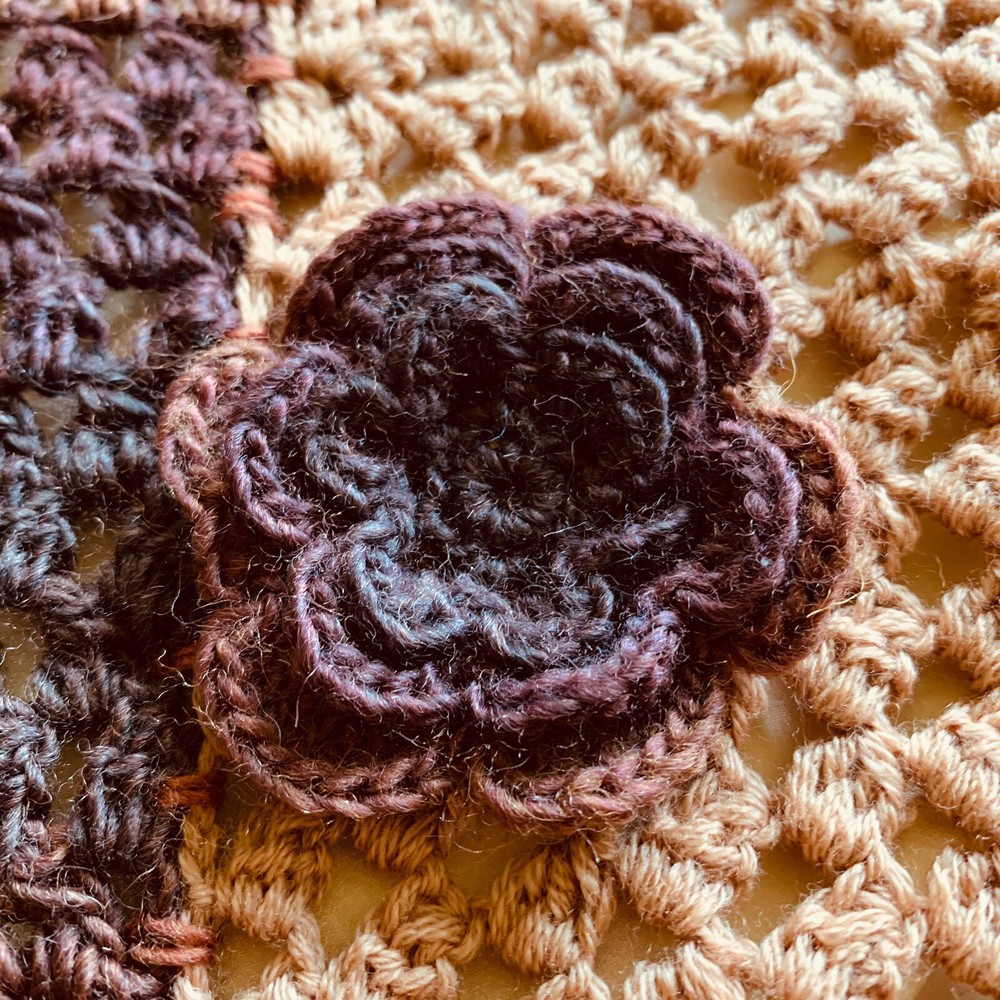 Soft Wool Hand-Knitted Shawl New