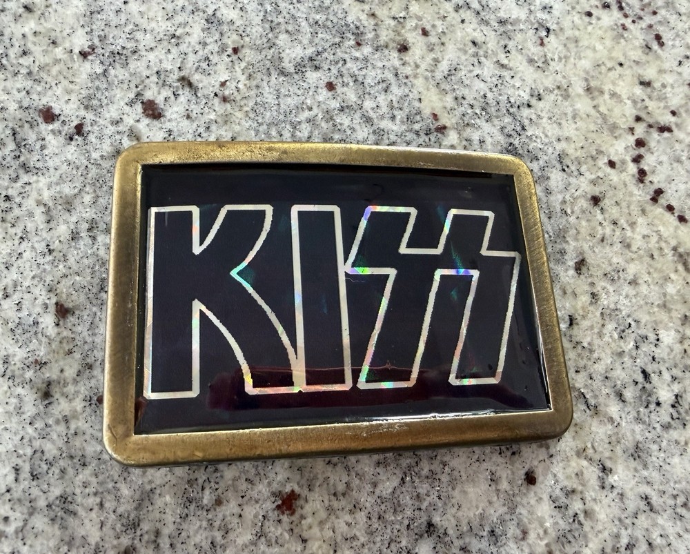 KISS 1978 LARGE BRASS MEXICO CPI PACIFICA BELT BUCKLE AUCOIN VINTAGE VERY RARE