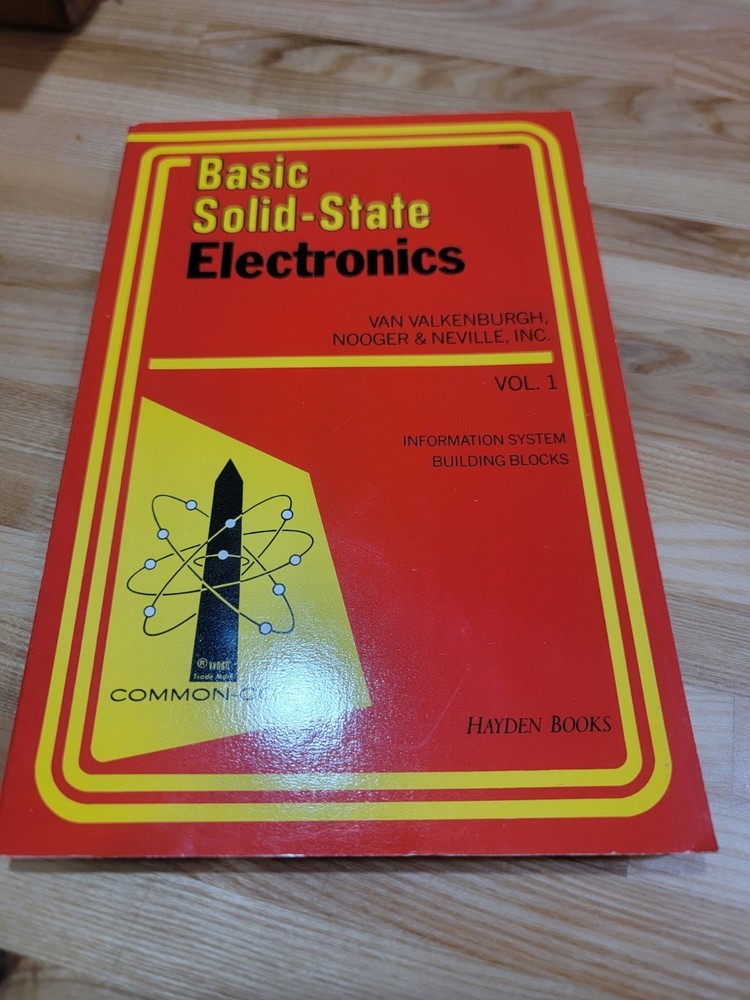 Basic Electronics By Van Valkenburgh Vol. 1  Free Shipping 40885