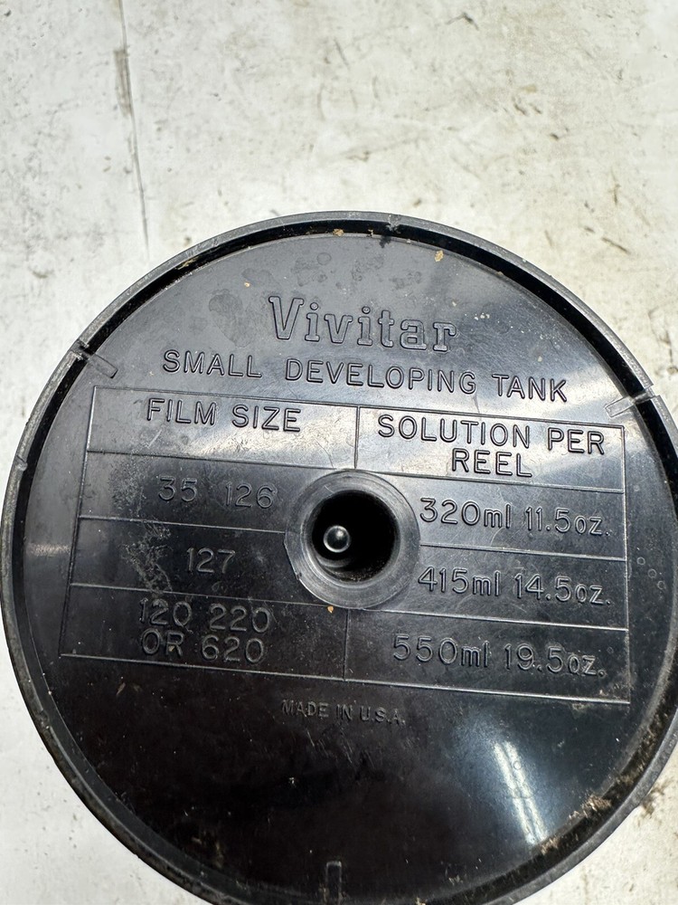Vintage Vivitar Small Plastic Developing Tank with Reel Set #O7