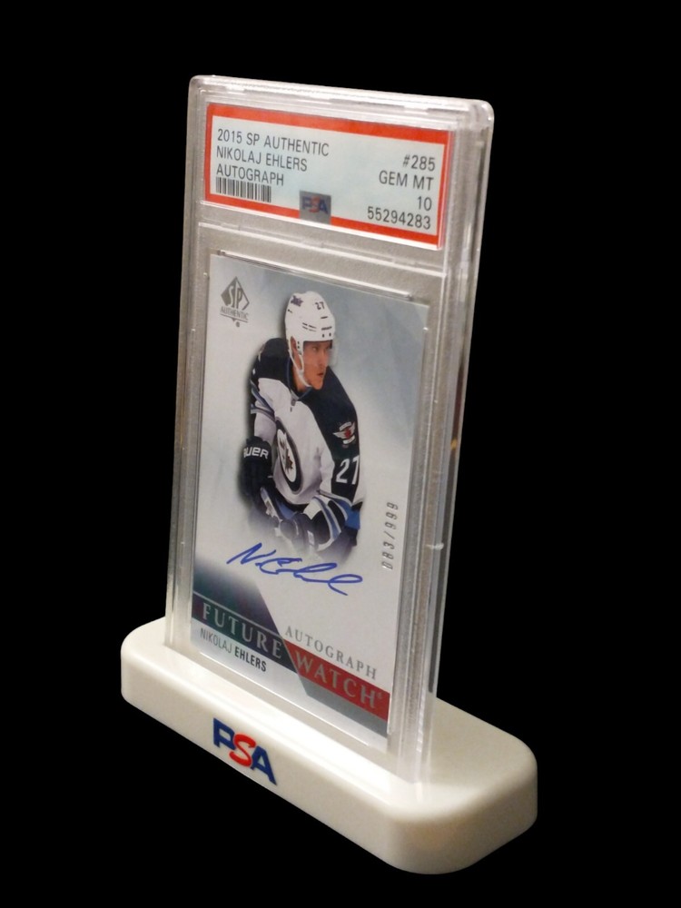 PSA GRADED DISPLAY CARD STAND WHITE ⭐ 5-PACK ⭐ WITH PSA LOGO