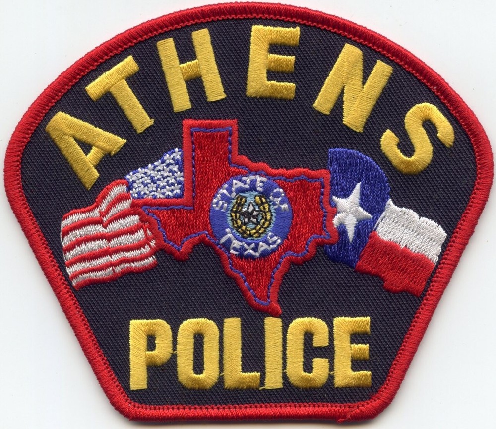 ATHENS TEXAS State Flag POLICE PATCH
