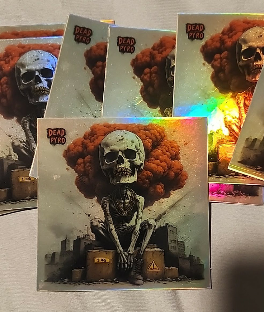 DEAD PYRO Holographic Sticker Slap Pyrotechnics
