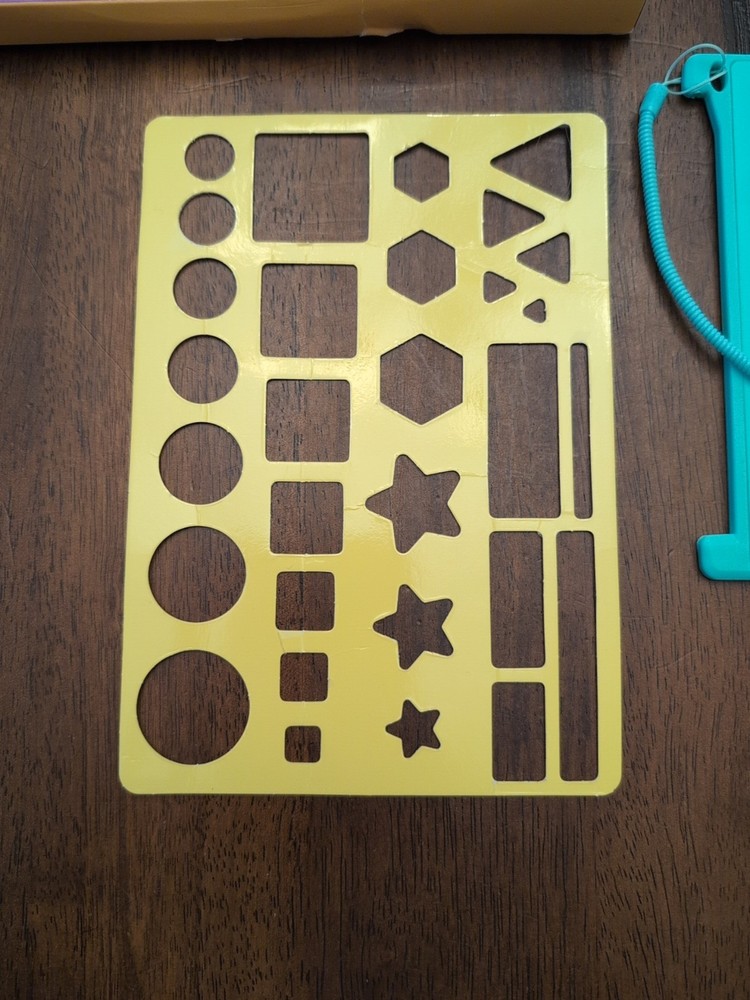 Giggle Scape Rainbow Drawing Board W/ Attached Drawing Pen & Stencils