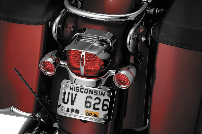 Kuryakyn 9008 Taillight Visor Without Slots Chrome