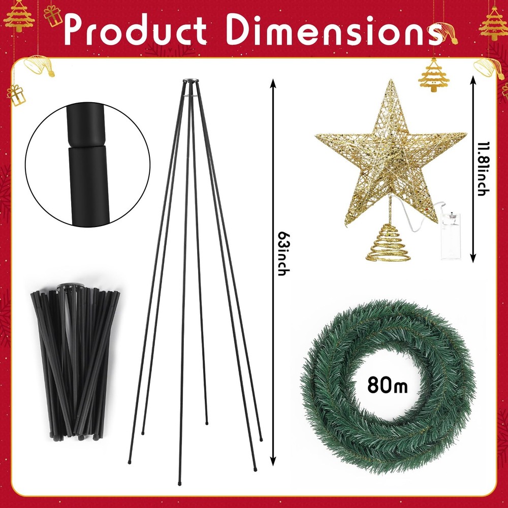 Mailbox Christmas Tree DIY Artificial Christmas Mail Box Swags Includes Metal...