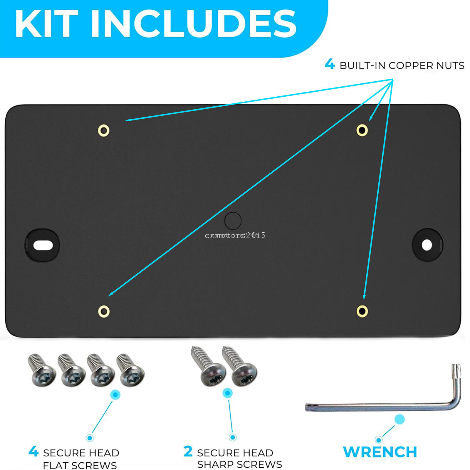 Rear Bumper License Plate Bracket Tag Holder for 2013-2023 Audi A4 A5 A6 A7 A8