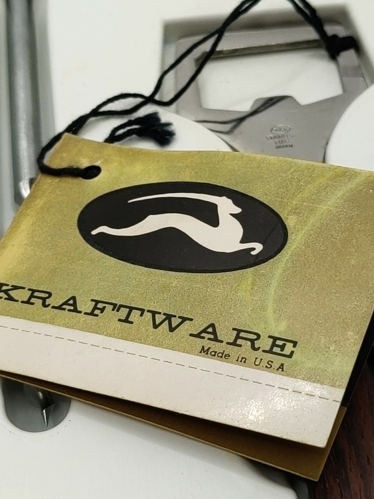 Vintage Kraftware Bartenders Guide Utensils. Cool Red Checker Pattern