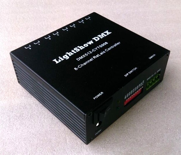 LightShow DMX DMX512-CYTS008 8-Channel Relais Control Relay Switch Controller