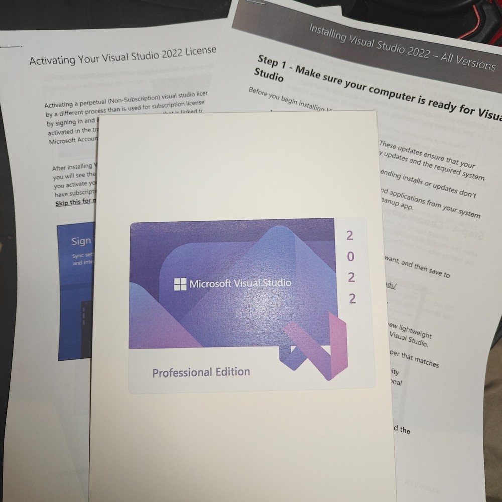 Microsoft Visual Studio 2022 Professional - 1 Device License (No-Subscription)