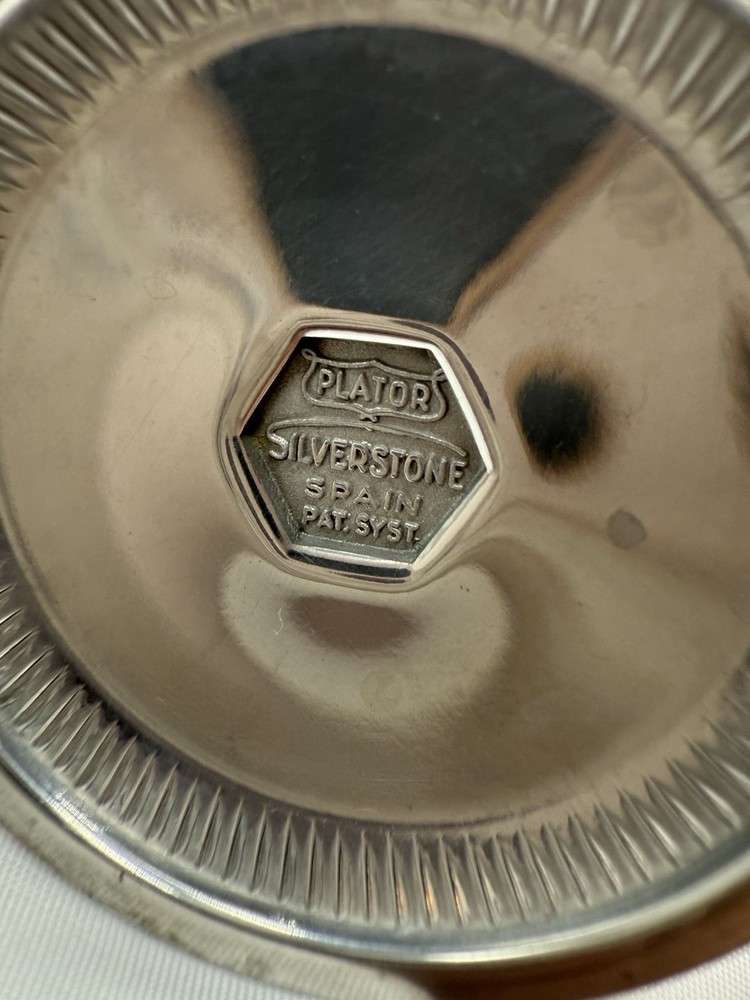 Plator Spain Vintage Silver Plate Goblets Set 6 Wine Cordial Barware MCM Spanish