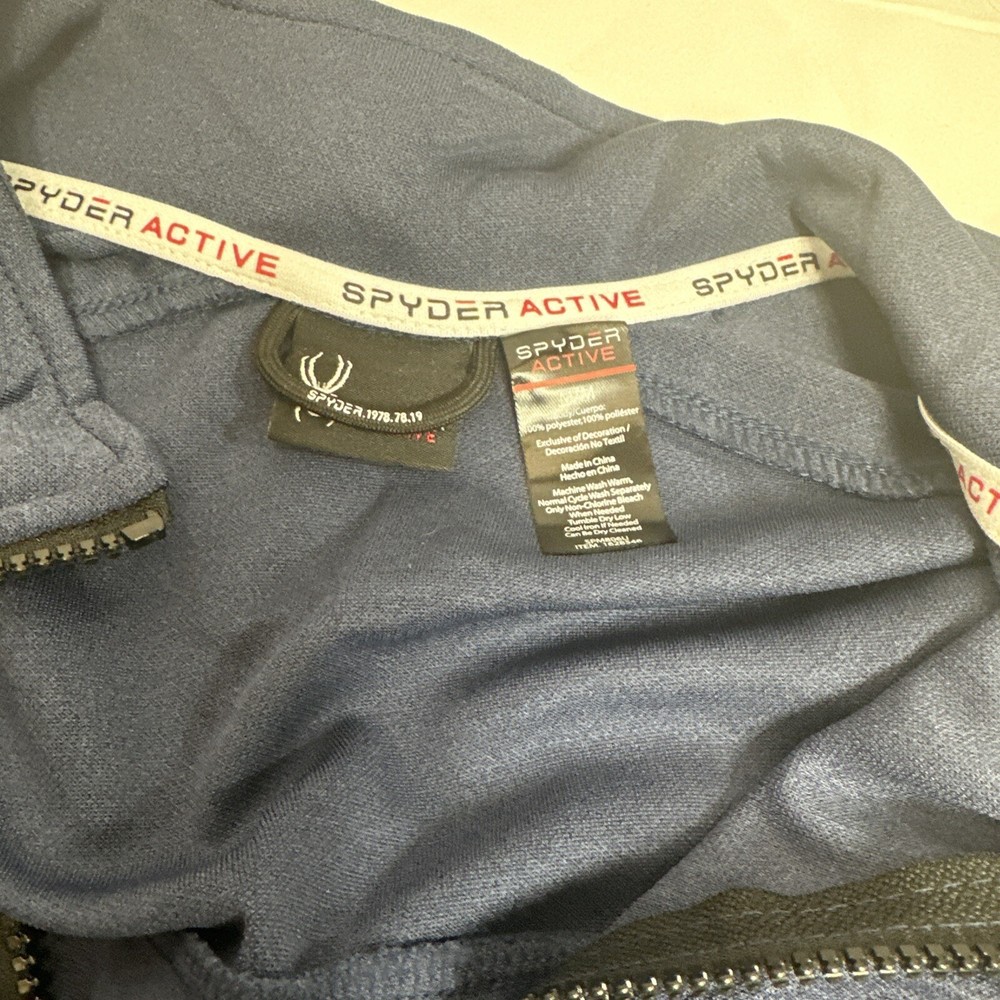 Spyder Jacket Mens Medium Blue Full Zip Active