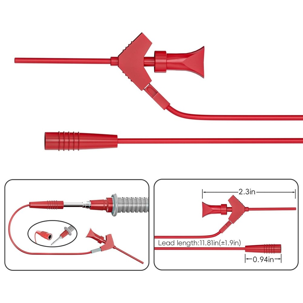 Comprehensive Multimeter Test Leads Kit with Replaceable Needles - 21PCS Set