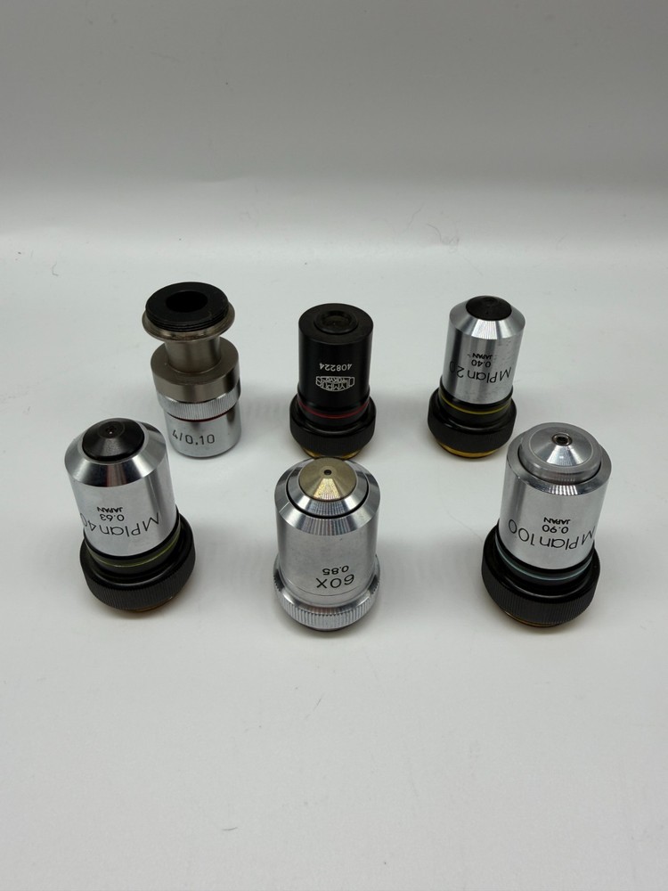 Olympus Tokyo MPlan Microscope Objective Lens 5, 20, 40, 100 + Extras