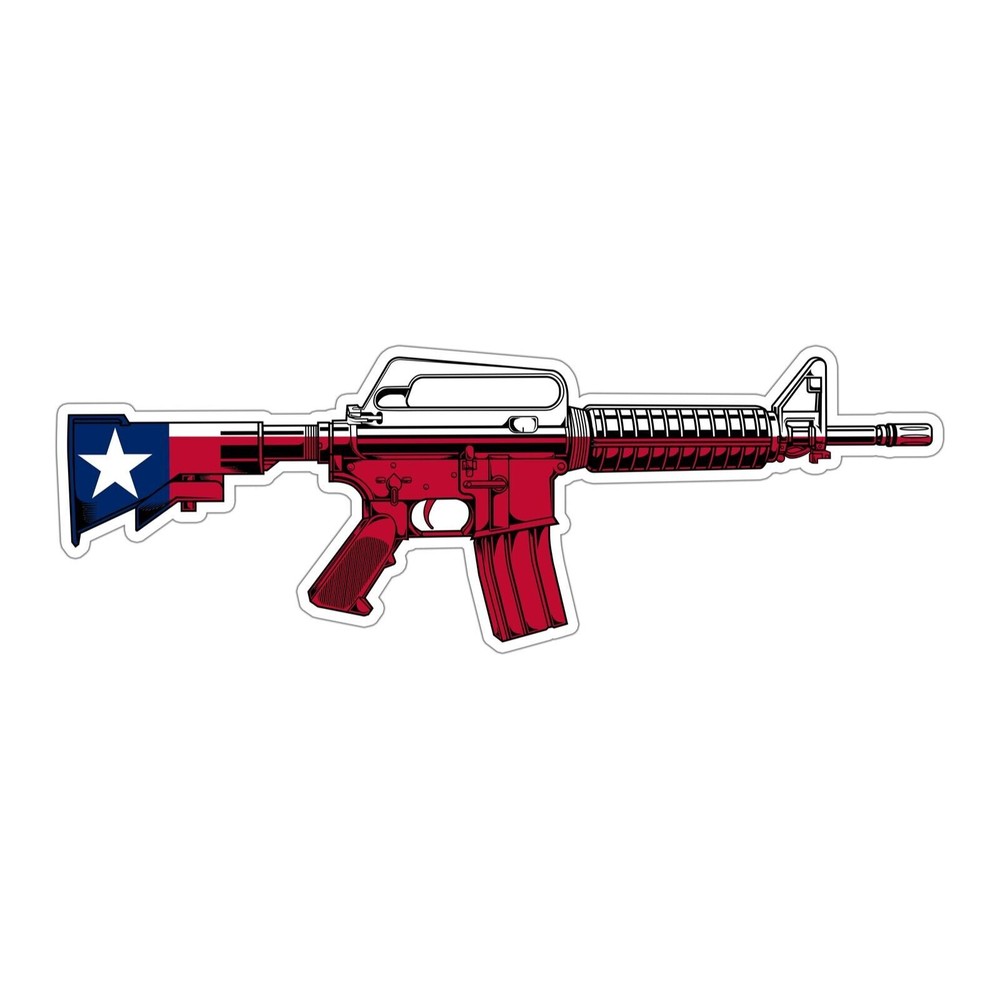 EAR 15 Rifle Texas State Sticker Decal