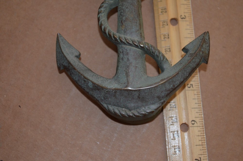 Vintage Brass Anchor Door Knocker Nice Patina