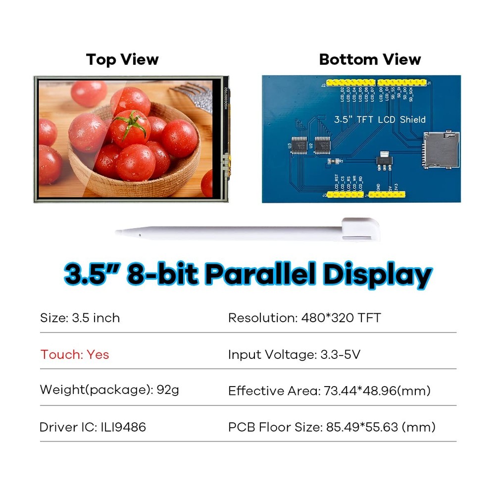480x320 TFT Touch Screen Module LCD Display Shield with SD Card Slot