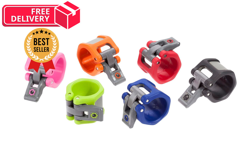 Lock-Jaw HEX 50mm / 2" Olympic Barbell / bars, Orange - Hex